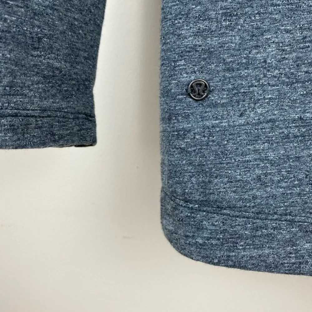 Lululemon That's A Wrap Cardigan Heathered Snow Slub Coal Sz 6